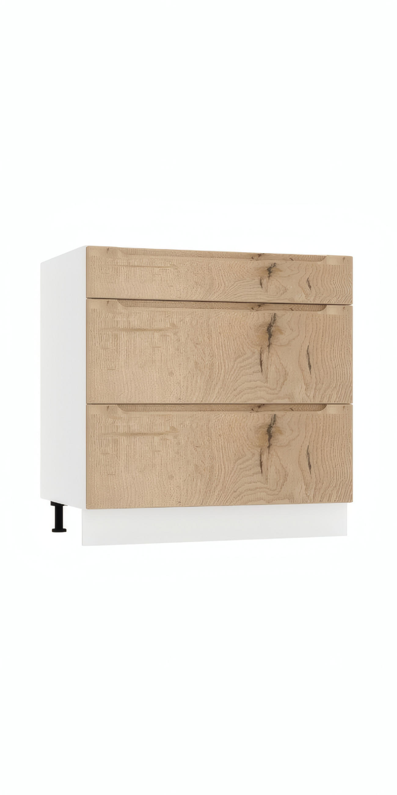 UNTERSCHRANK D80S3 - Zivora - 3 Schubladen für effiziente Organisation - Eiche Artisan, Holz (80/82/52.4cm) - ROYAL24_MARKT