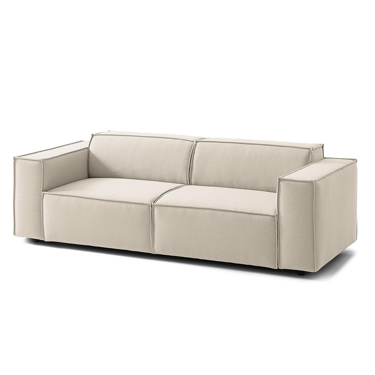 2,5-SITZER SOFA - Weiß, Textil (223/70/96cm) - home24
