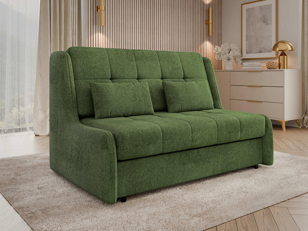 SCHLAFSOFA Viva Elite III - Schwarz/Grün, Holz/Metall (146/85/98cm) - MIRJAN24