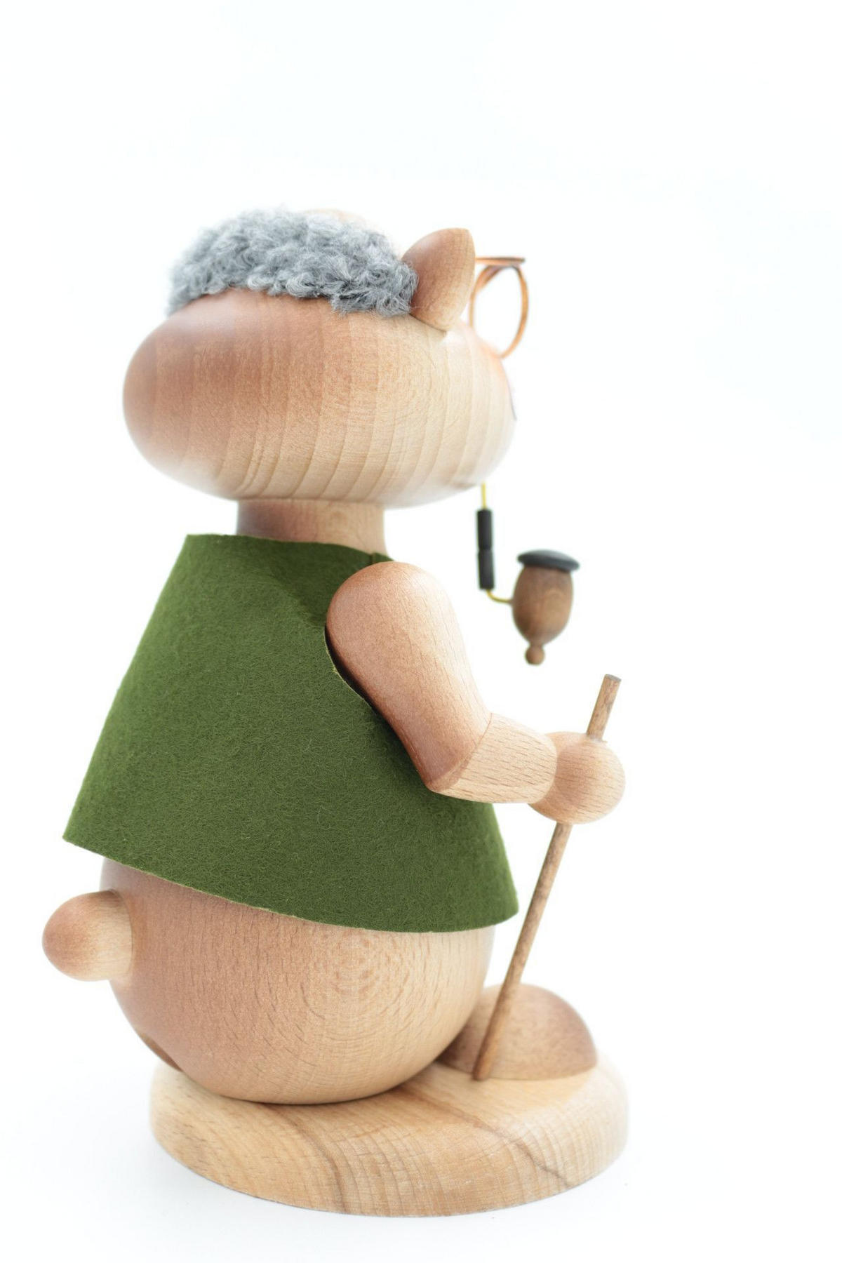 RAUCHFIGUR Hamster Opa 18 cm - Multicolor, Holz (12/18/0.1cm)