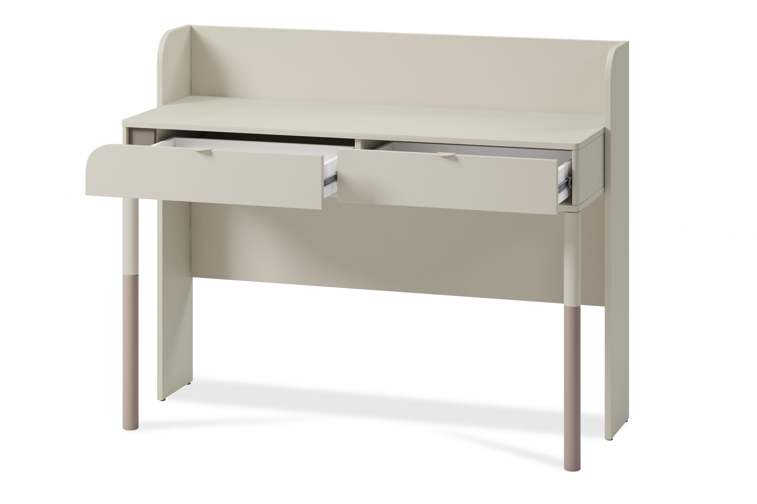 SCHREIBTISCH CATTA mit zwei Schubladen - Creme, Holz (122/97/50cm) - KONSIMO®