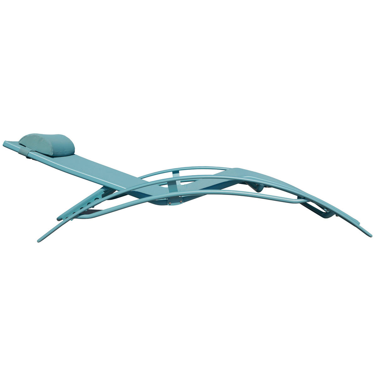 SONNENLIEGEN Galapagos Hellblau und Hellblau 2er-Set - Hellblau, Metall (63/82/173.5cm) - Happy Garden