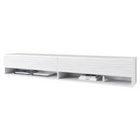 TV-LOWBOARD A180 MDF - Alufarben/Weiß, Holzwerkstoff/Kunststoff (180/30/33cm) - MIRJAN24