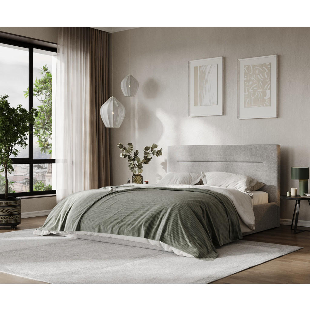 Thumbnail - AltaBeds Polsterbett, Hellgrau, Textil, Buche, Kiefer, 160x200 cm, Oeko-Tex® Standard 100, Handmade in Europe, Reach, Sc...