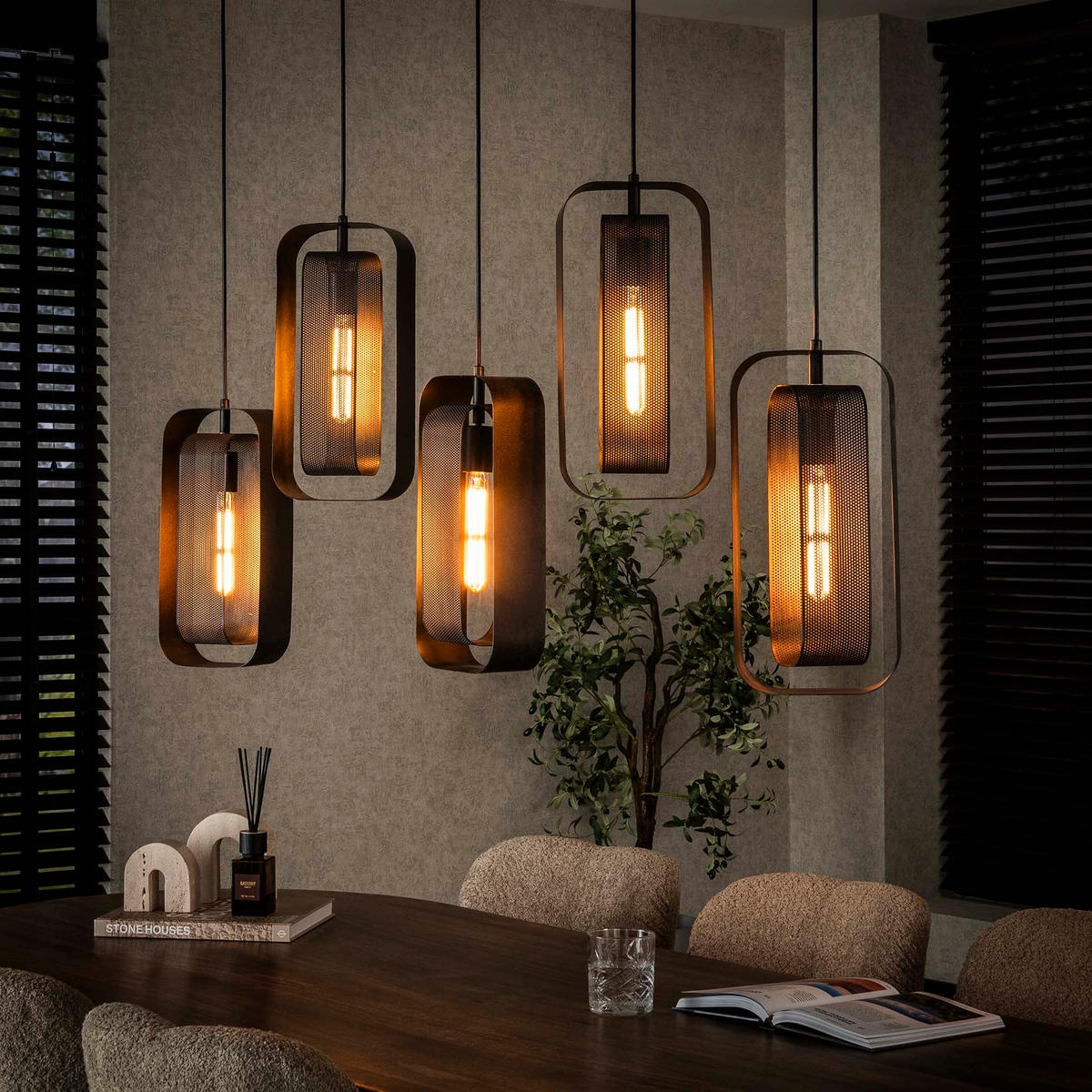 HÄNGELEUCHTE Mesh Schwarz 20/145/ 150 cm - Schwarz, Metall (20/145/150cm) - Hoyz Collection