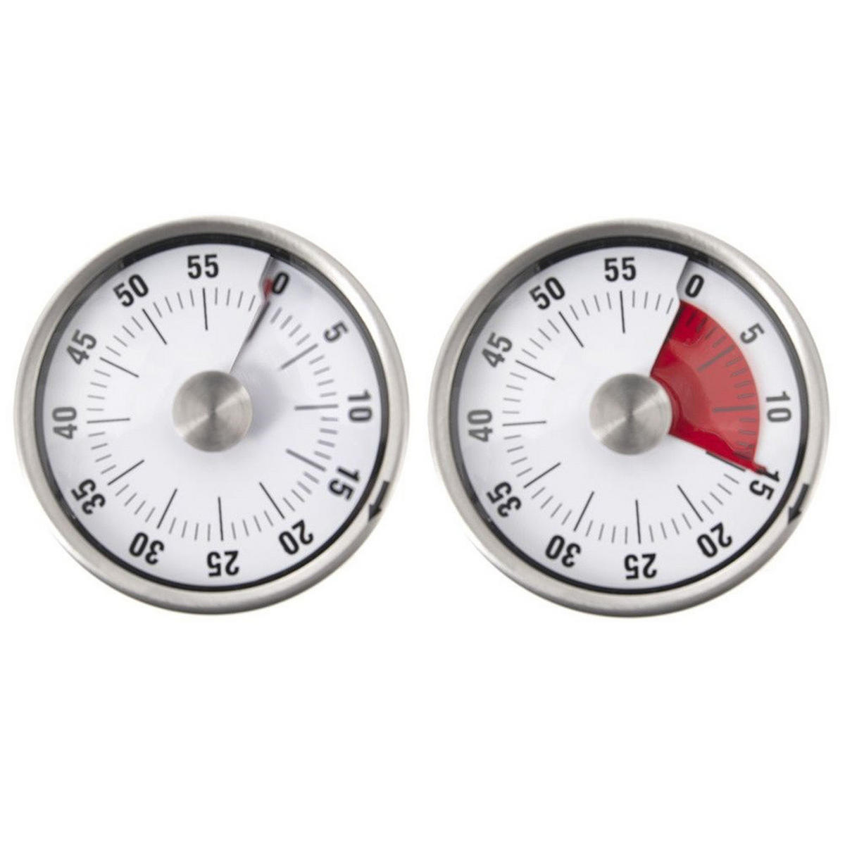 KÜCHENTIMER Silber Schwarz - Silberfarben, Metall (6/3.5/6cm) - Orion 