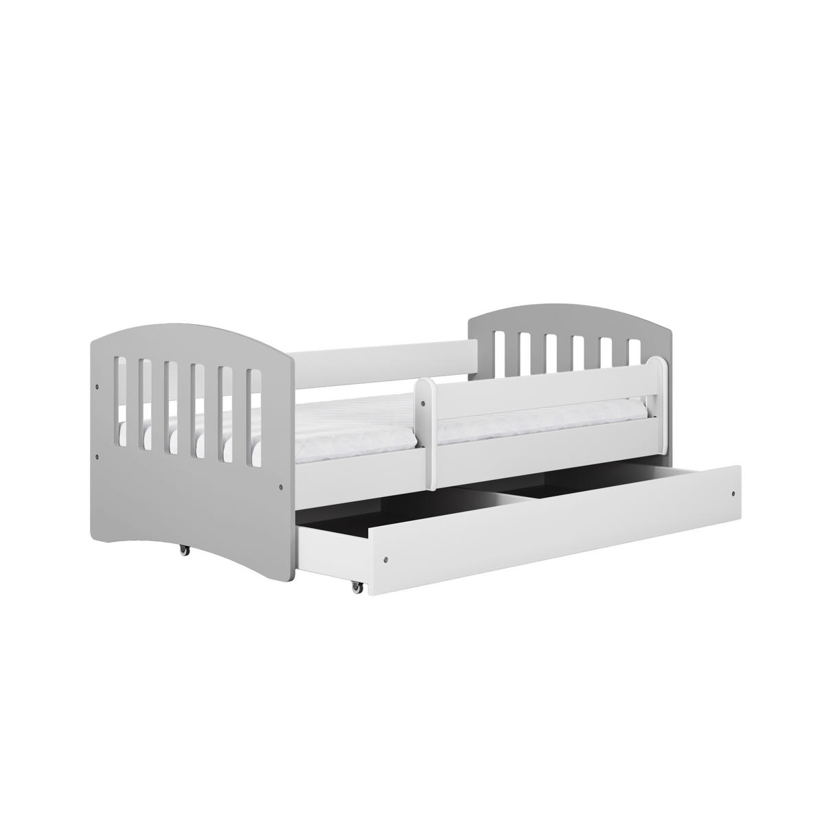 KINDERBETT CLASSIC mit Schublade ohne Matratze 90/65/164 - Grau, Holzwerkstoff (80/160cm) - RAUMHIRSCH FURNITURE