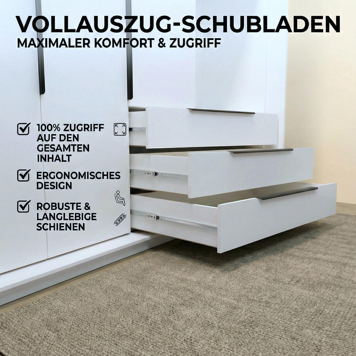 DREHTÜRENSCHRANK VIVO 200 cm Farbe: Sonoma | Weiß | Weiß - Braun/Weiß, Holzwerkstoff/Metall (200/215/59.5cm) - A&J MöbelLand