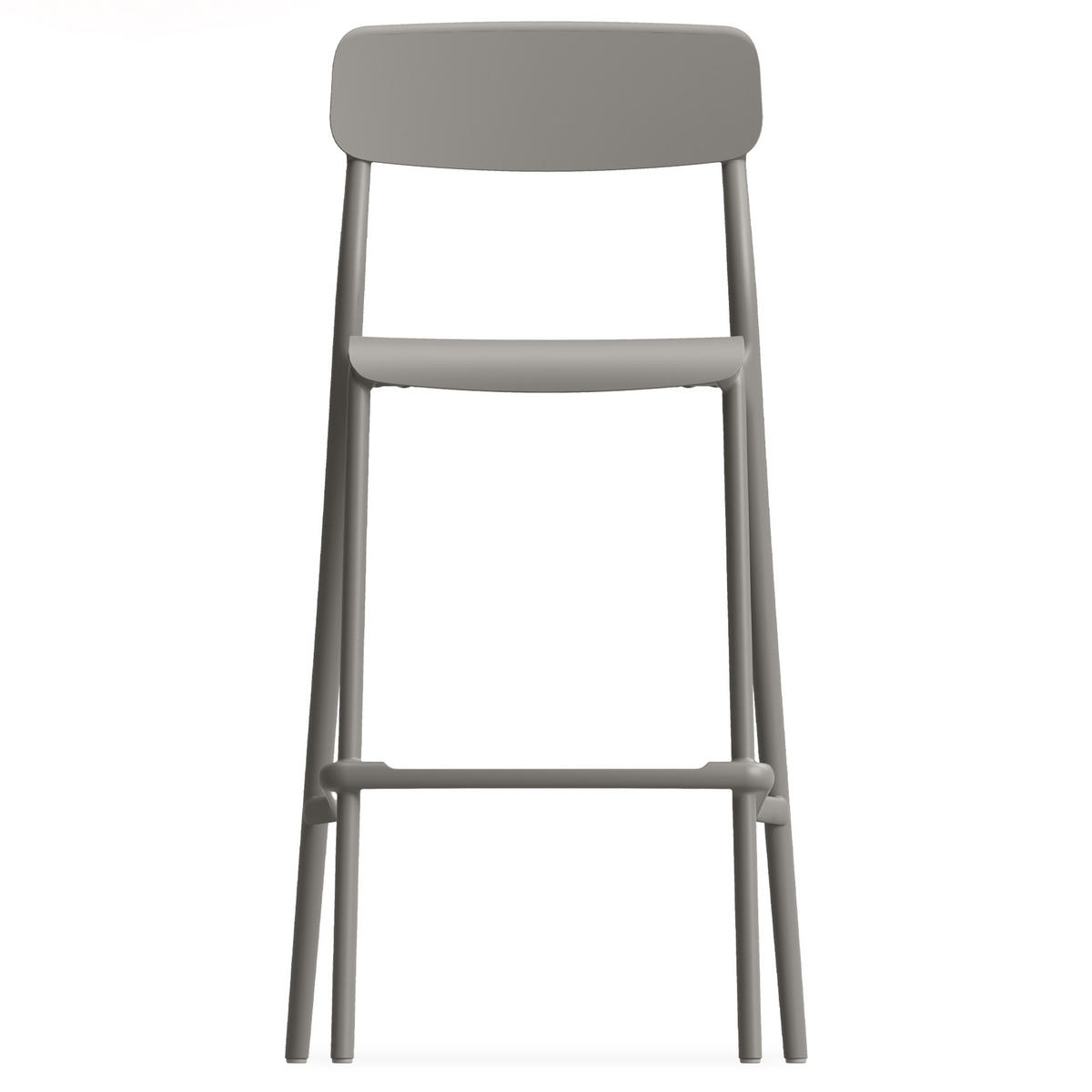 GARTENHOCKER GALIO, Hochhocker, 2-er Set - Graubraun, Kunststoff (52/107.5/54.5cm) - KONSIMO®