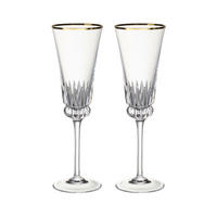 SEKTGLÄSER Grand Royal Gold transparent-gold 120 ml 2er Set - Transparent/Goldfarben, Glas (0.12L) - Villeroy & Boch