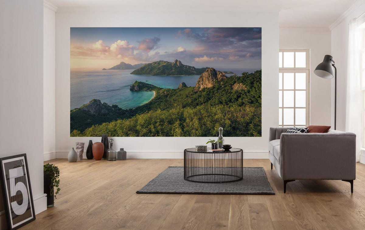 FOTOTAPETE Landschaft 350 x 200 cm - Grün, Papier (350/200cm) - Sanders & Sanders
