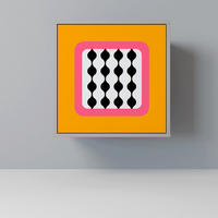 SIDEBOARD TEARS IN HEAVEN, Grau, 57,5x42x57,5 cm, Ohne Füße - Multicolor/Grau, Holzwerkstoff (57.5/57.5/42cm) - SpaceRebels