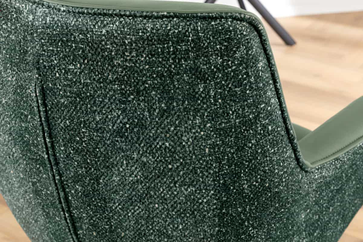 STUHL UNIQUE Chenille Grün 85 cm - Schwarz/Grün, Kunststoff/Textil (66/87/68cm) - riess-ambiente