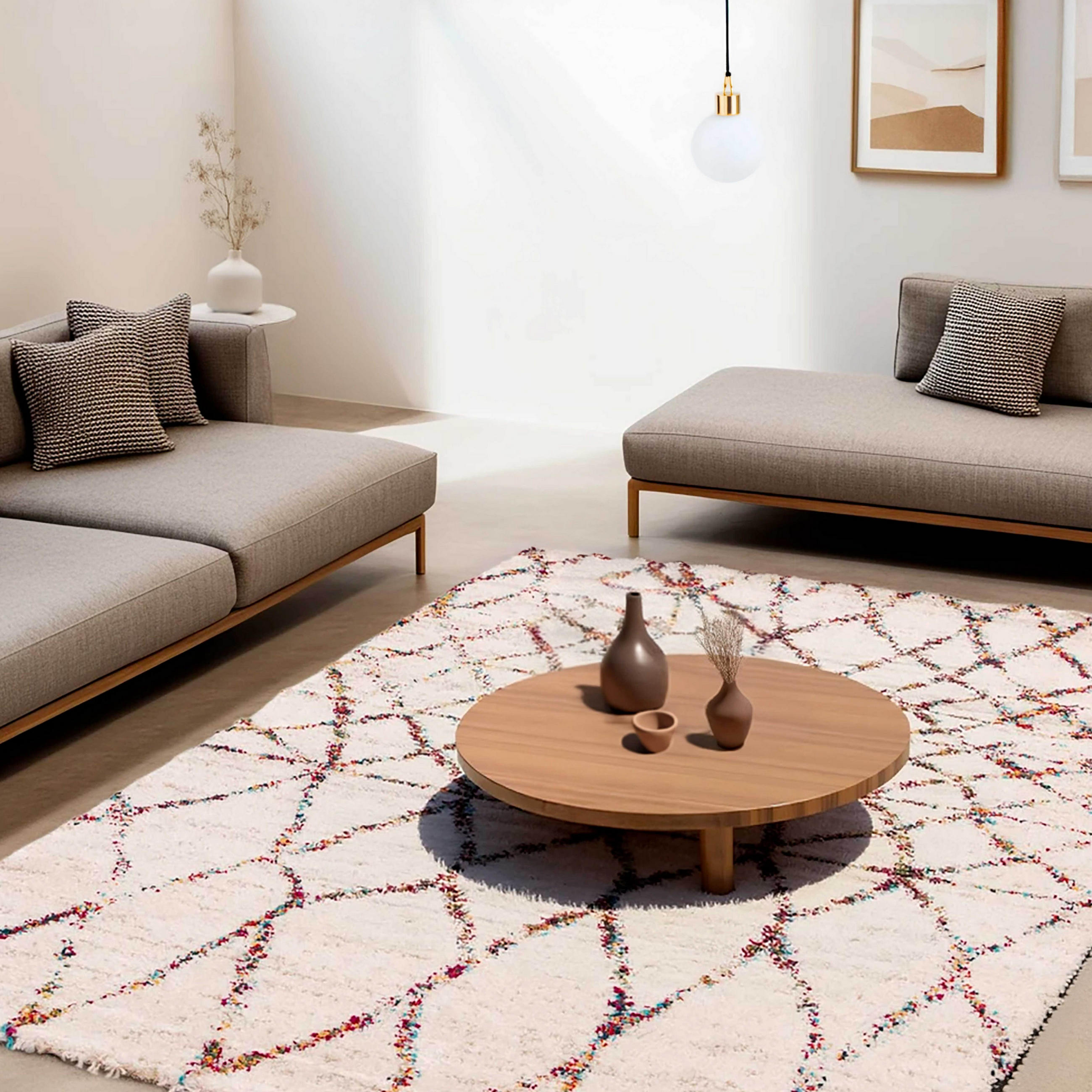 TEPPICH, Beige - Beige, Textil (160/230cm) - Oviala