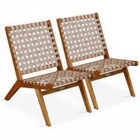 RELAXSESSEL 2-tlg., Taupe - Taupe, Holz (80/78/52cm) - Oviala