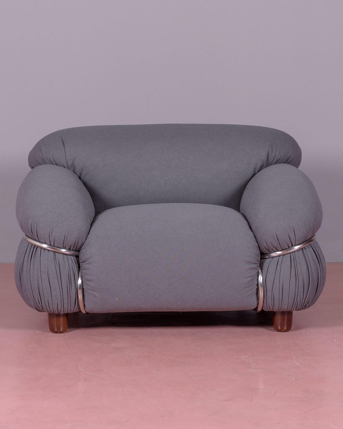 EINSITZER-SOFA GEPOLSTERT Textil Grau - Grau, Textil (108/63/96cm) - Nest Dream