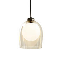 HÄNGELEUCHTE Calypso, Transparent und weiß, 29cm - Transparent, Glas (18/18/29cm) - KOSILUM