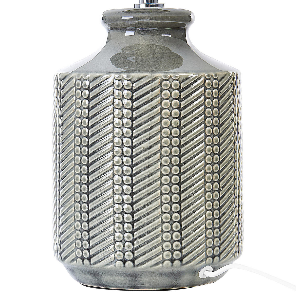 TISCHLAMPE Esperance 28/28/43 cm - Grau, Keramik (28/66/43cm) - Beliani