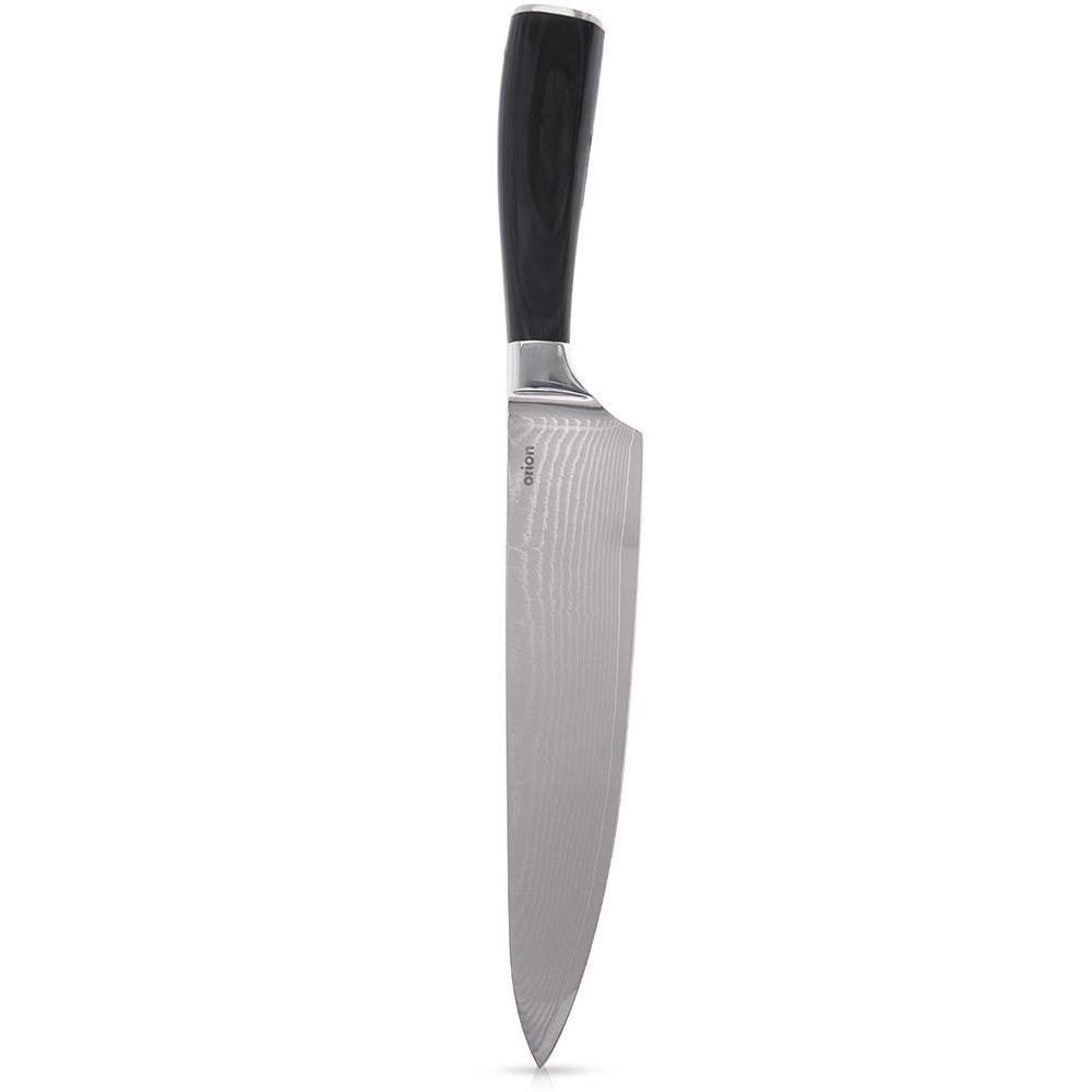 KOCHMESSER DAMASKUS Schwarz Silber - Schwarz, Metall (33.5cm) - Orion 