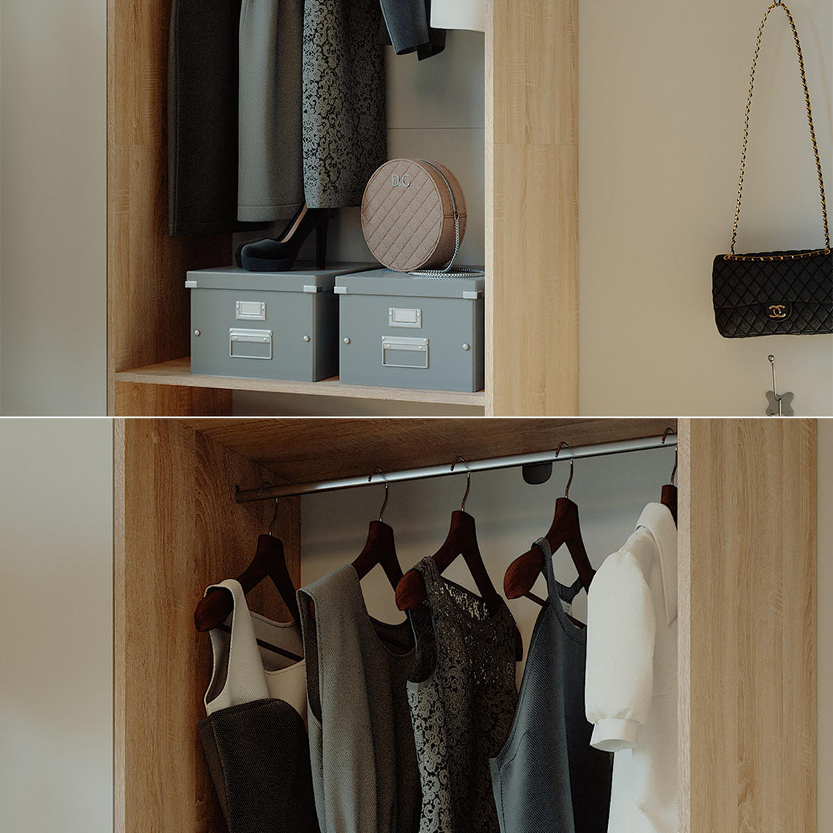 ŠATNÍ SKŘÍŇ Elmo Sonoma - Sonoma dub, kompozitní dřevo (80/200/50cm) - Vicco