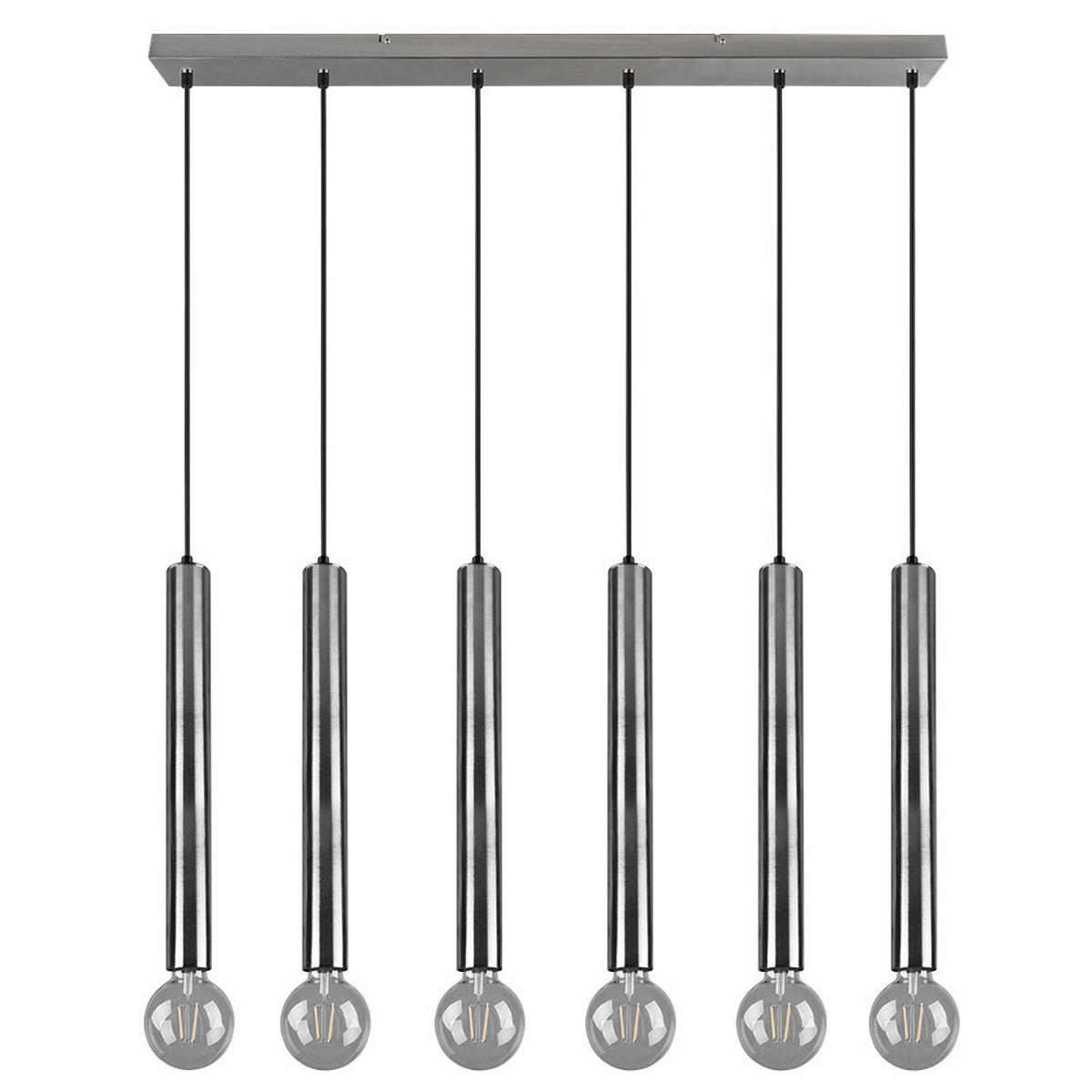 HÄNGELEUCHTE nickel matt Silber - Silberfarben, Metall (110/9/150cm)