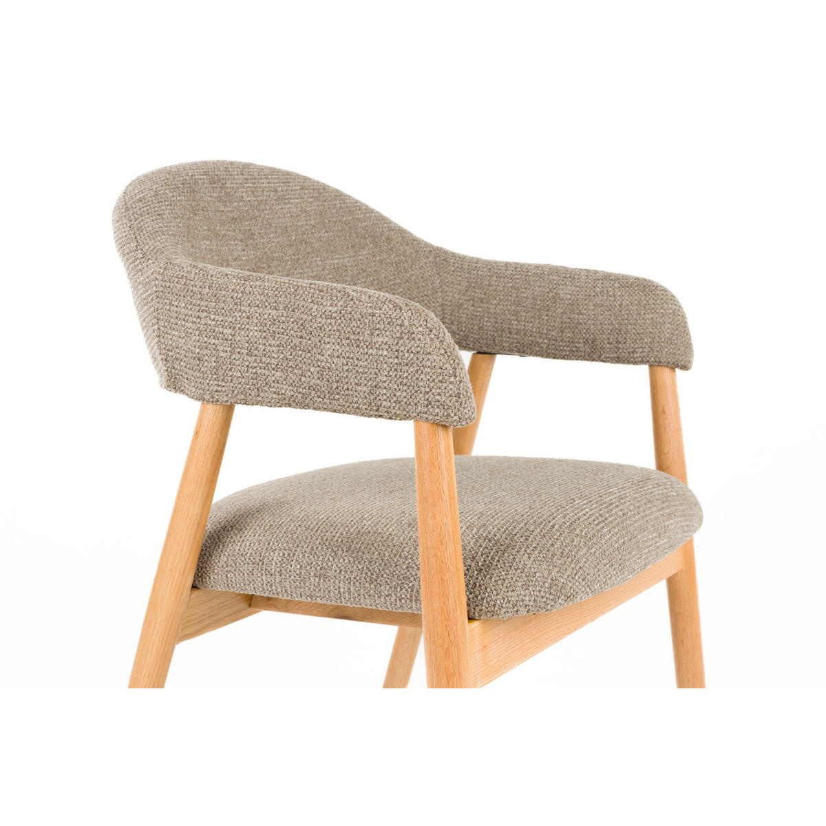 ESSZIMMERSTUHL Indy Dunkelbraun/ Beige - 2 er Set - Braun, Textil (56/81/54cm) - Housecraft Living