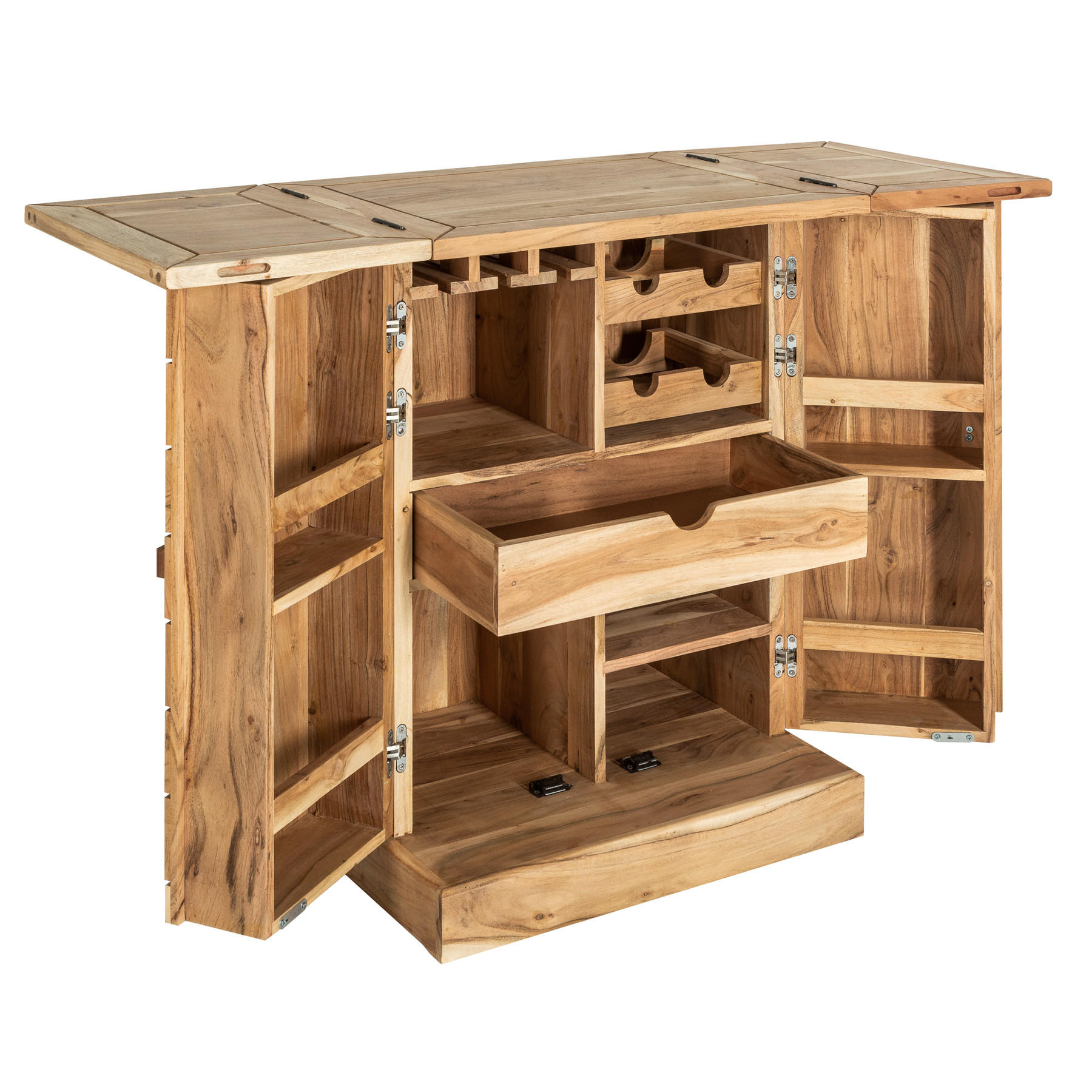 riess-ambiente Barschrank Braun, Natur 65x90x50 cm