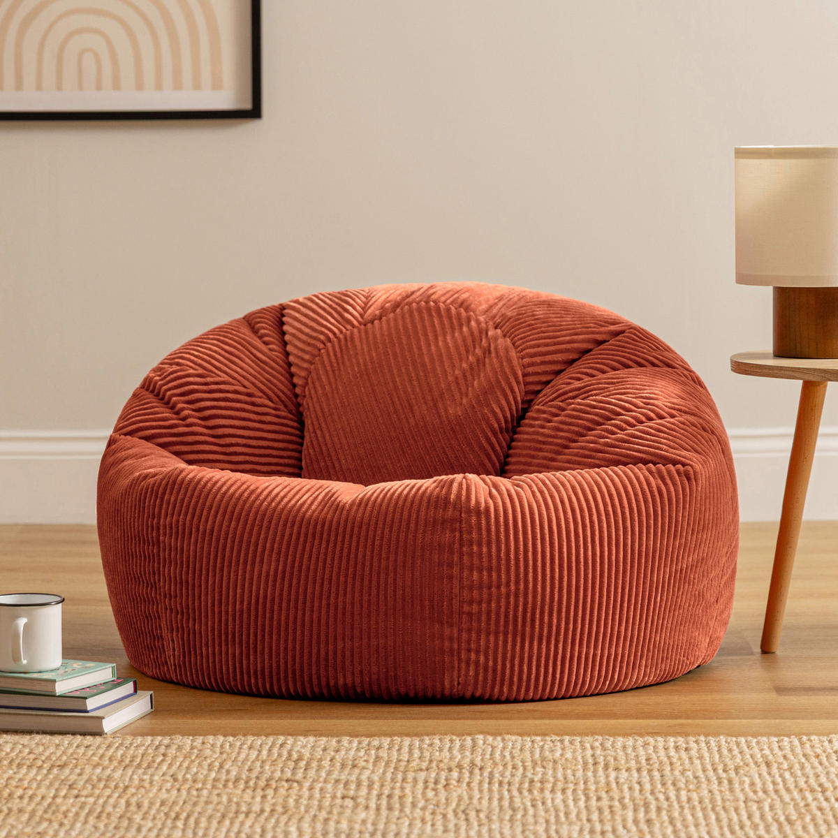 SITZSACK Klassisch Kingston, Cord - Terracotta, Textil (85/50/85cm) - icon