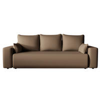 SOFA Bubi mit Bettkasten und Schlaffunktion, Cordstoff - Braun, Holzwerkstoff (242/85/95cm)