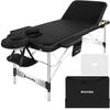 MASSAGELIEGE 3 Zonen Ko Tao,212 x 108 x 90 cm,schwarz - Schwarz, Metall (108/90/212cm) - tectake