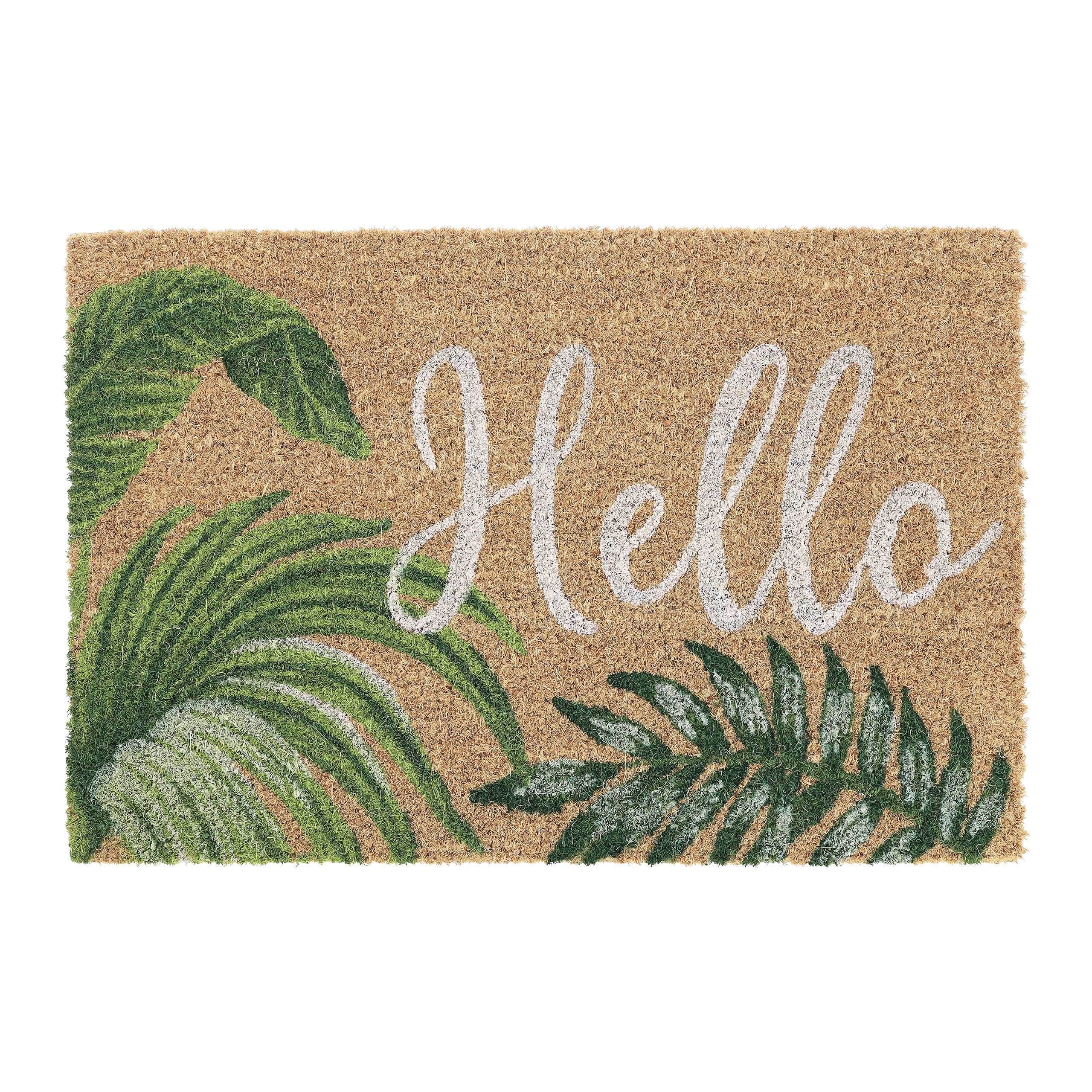 FUSSMATTE - Hellbraun, Kunststoff/Textil (60/40cm) - Relaxdays