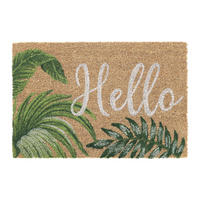 FUSSMATTE - Hellbraun, Kunststoff/Textil (60/40cm) - Relaxdays