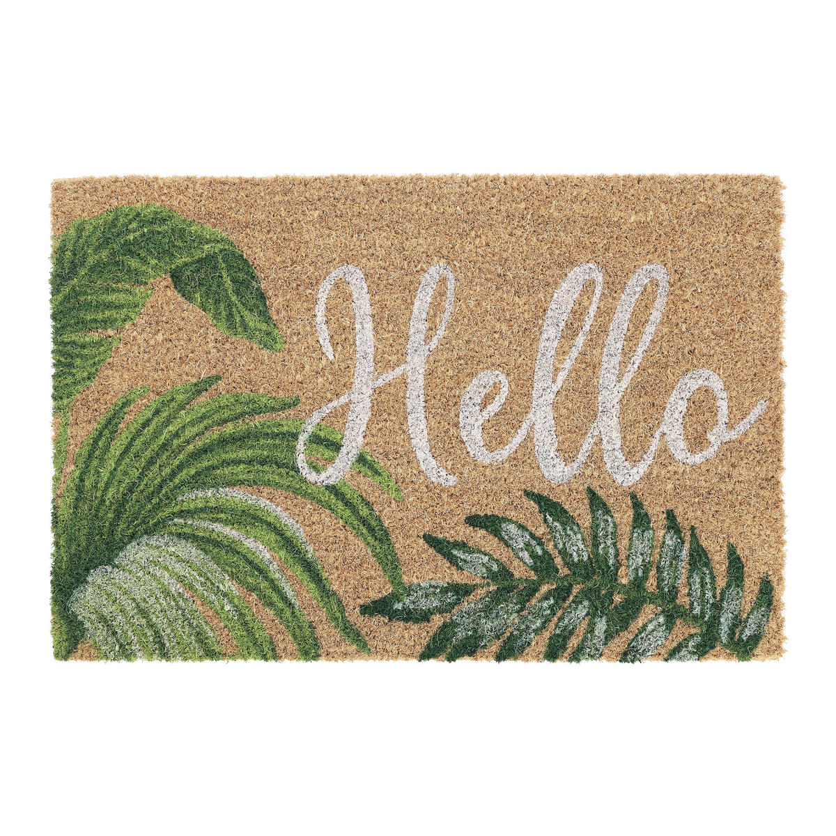 FUSSMATTE - Hellbraun, Kunststoff/Textil (60/40cm) - Relaxdays