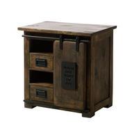 KOMMODE Mango 70x45x70 braun lackiert RAILWAY #423 - Braun, Holz (70/70/45cm) - Massivmoebel24