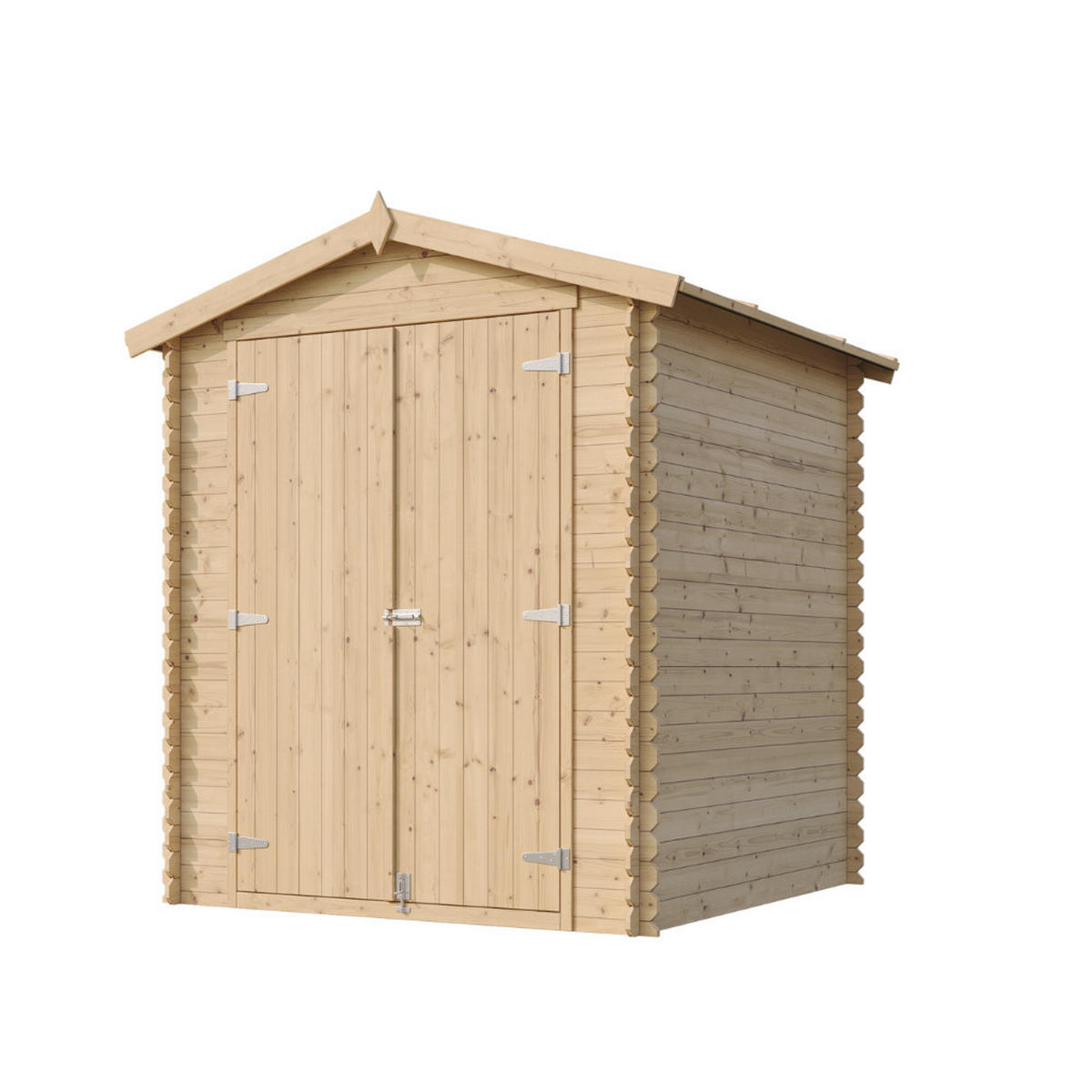 HOLZ-GARTENHAUS 2,82 m² – TIMBELA M320C1+M320G - Naturfarben, Holz (196/224/186cm) - Timbela