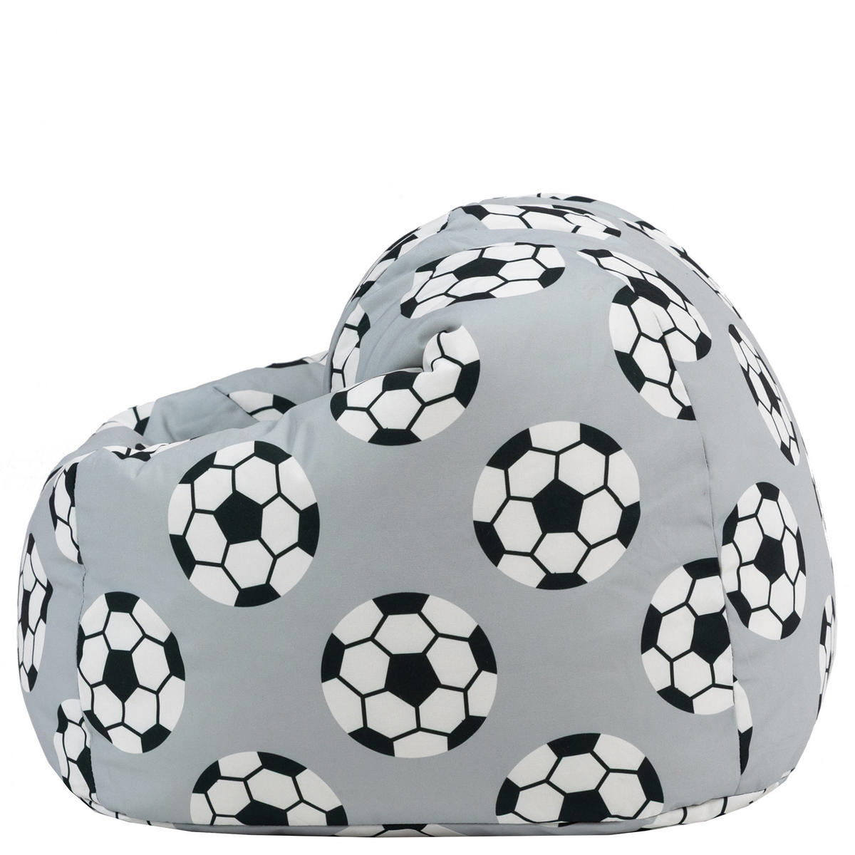 KINDERSITZSACK Fußball Druck - Schwarz, Textil (53/50/53cm) - icon