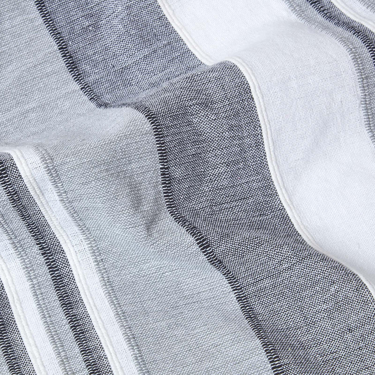 TAGESDECKE Morocco 255/360 cm, Baumwolle gestreift - Hellgrau, Textil (255/360cm) - Homescapes