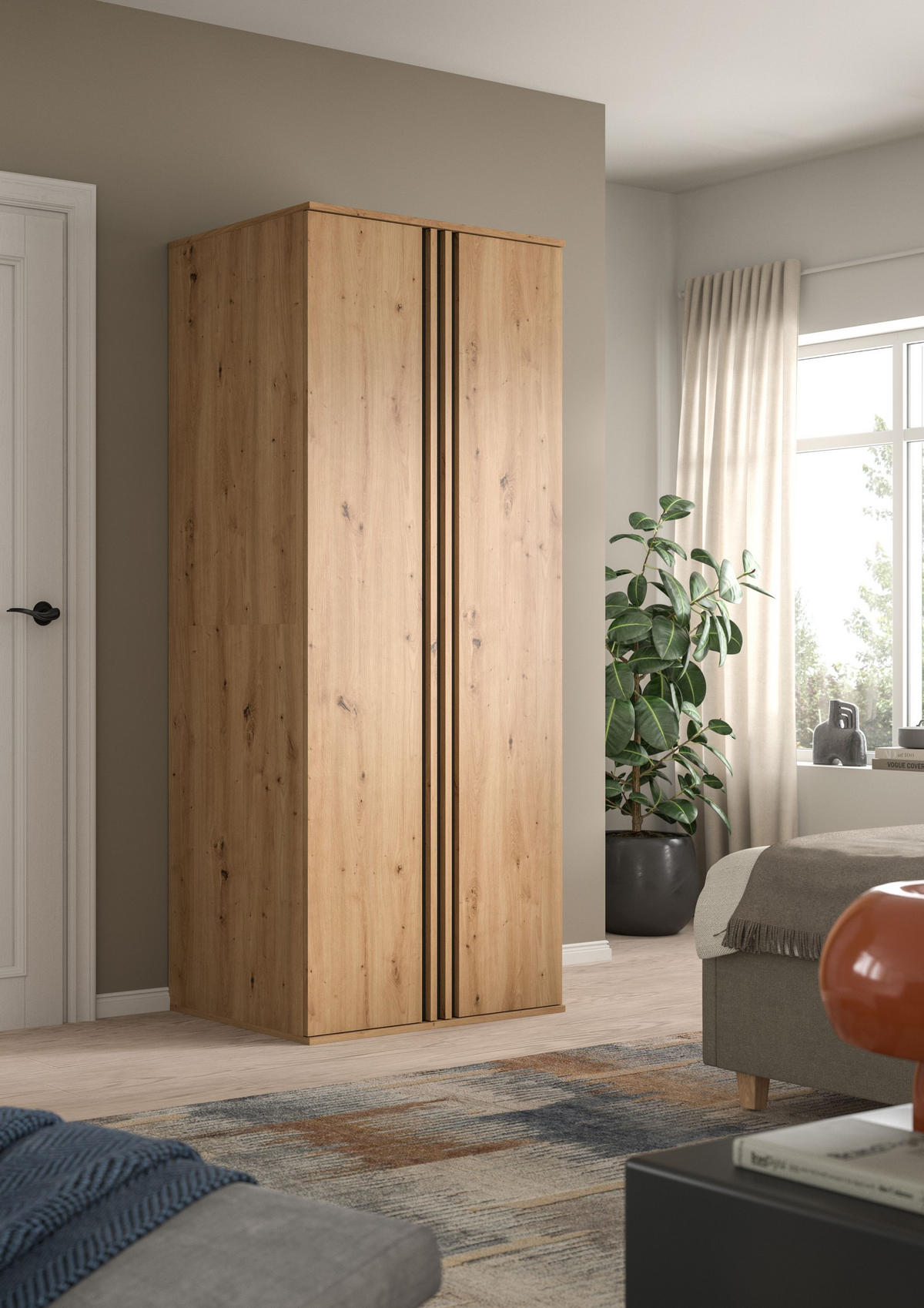 KLEIDERSCHRANK 2-türig TOFTA (B/H/T: ca. 80/192/56 cm) in Artisan Eiche Nachbildung/Artisan Eiche Nachbildung - Eiche Artisan, Holzwerkstoff (80/192/56cm)