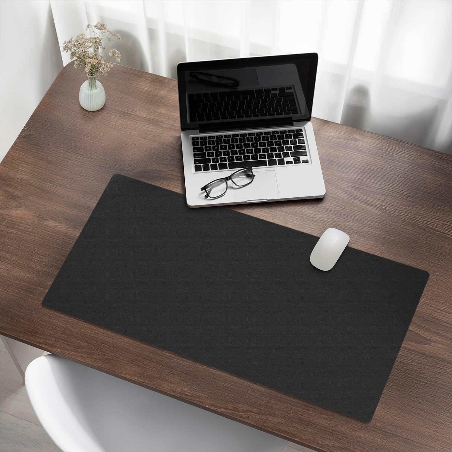 SCHREIBTISCHUNTERLAGE 90x45 cm Schwarz - Schwarz, Kunststoff (1.6/90/45cm) - Wallfluent
