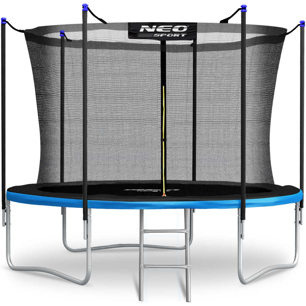 GARTENTRAMPOLIN 10 ft/312 cm mit Innengitter und Leiter - Blau, Metall (312/312cm)