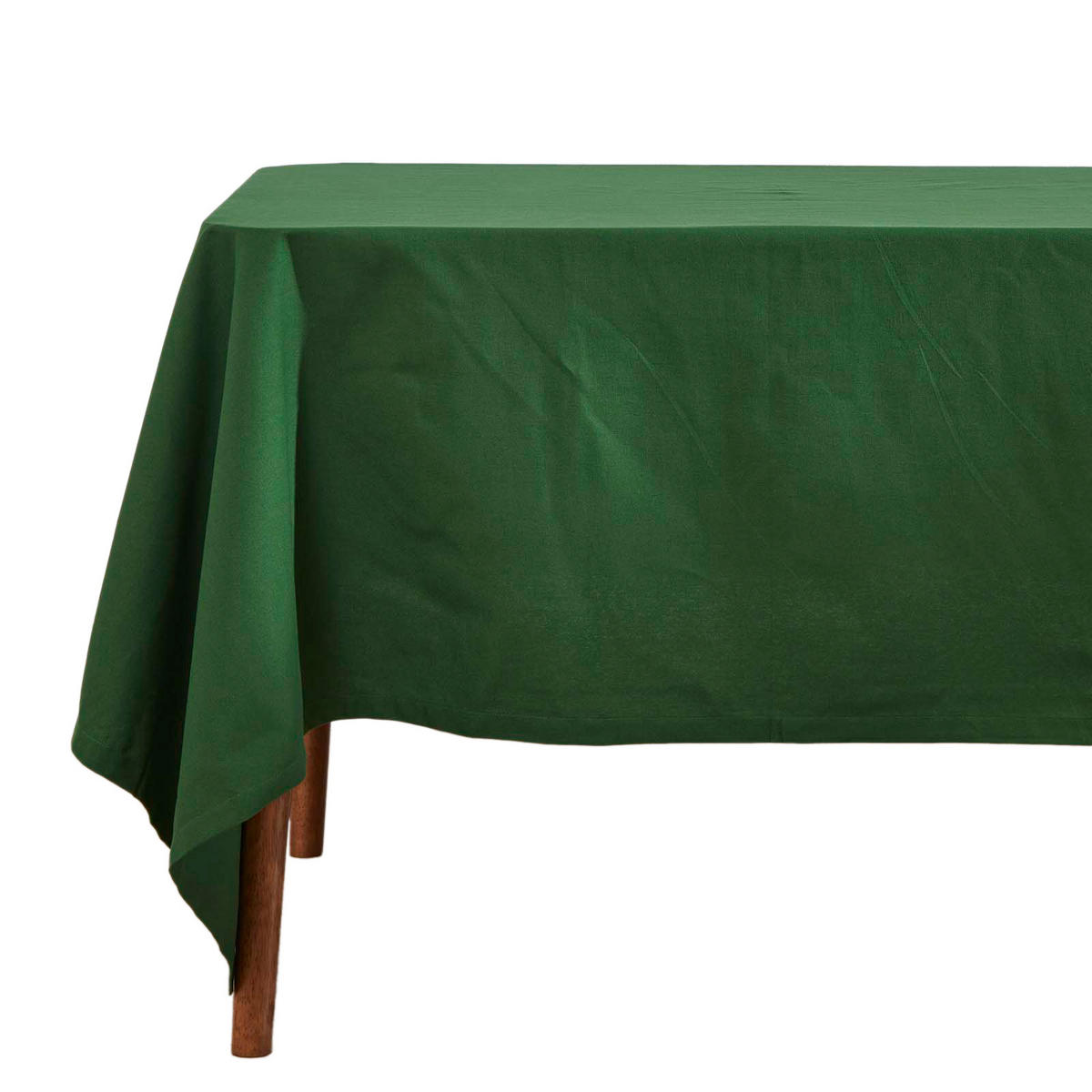 TISCHDECKE dunkelgrün 178/305 cm, 100% Baumwolle - Dunkelgrün, Textil (178/305cm) - Homescapes