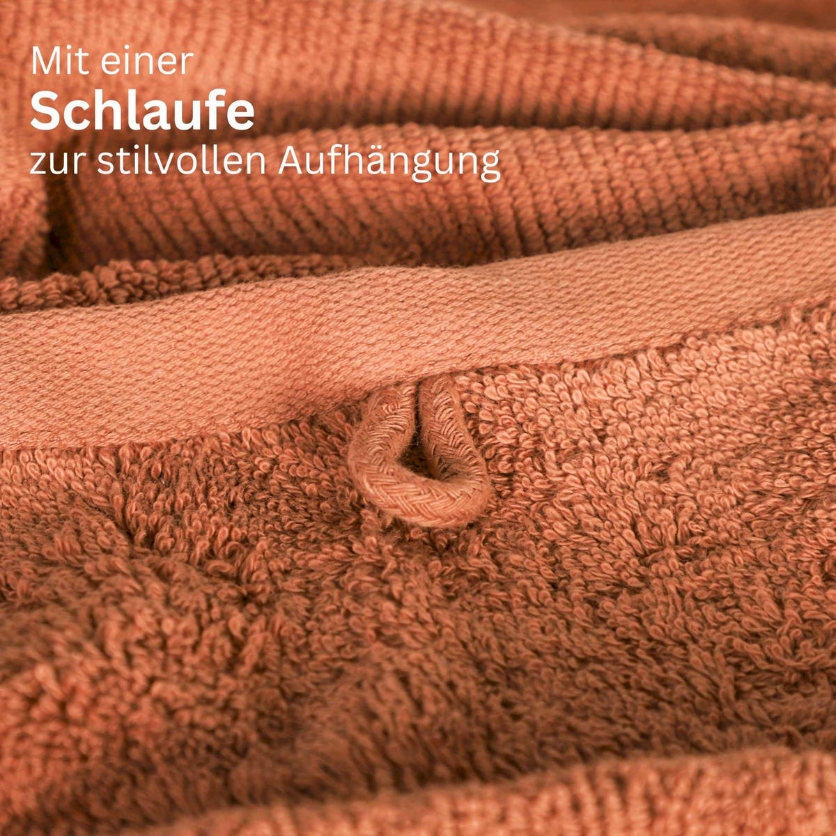 HANDTUCH SENSE-4 - Rostfarben, Textil (50/100cm) - Schöner Wohnen