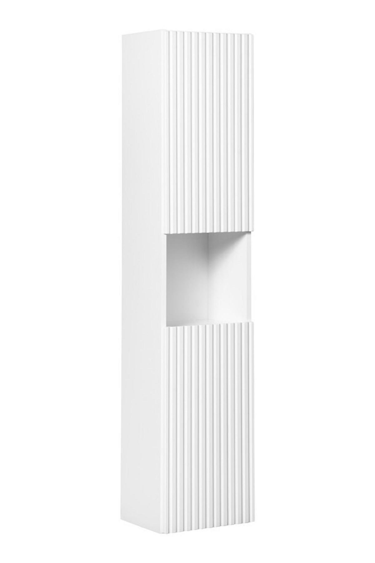BADMÖBEL-SET 5Teile - Nova White N BM31 in Weiß / Coast Evoke Eiche - Weiß/Eiche Artisan, Holz (80/140/40cm)