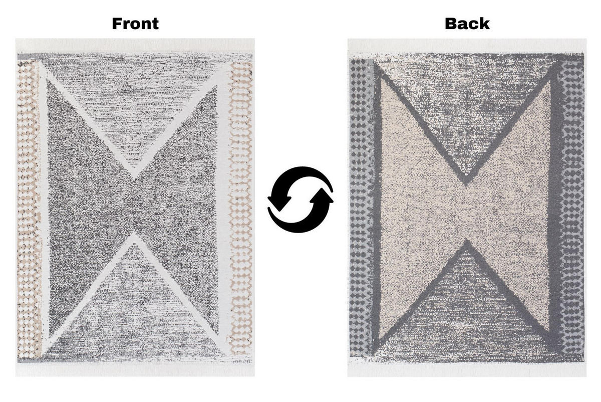 TEPPICH AZTECA Grau 120/170 cm - Grau, Naturmaterialien (120/170cm) - Tapiso