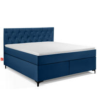 POLSTERBETT ARDEA, Marineblau - Schwarz/Dunkelblau, Holz/Holzwerkstoff (160/200cm) - KONSIMO®