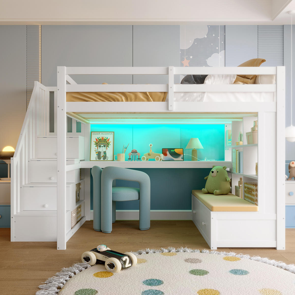 HOCHBETT 140/200 cm Weiß - Weiß, Holz/Holzwerkstoff - Raumix