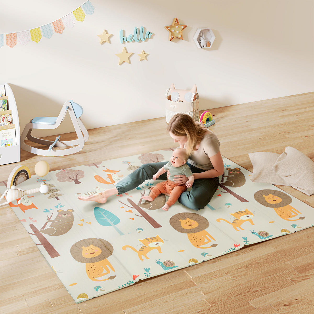 SPIELMATTE DE-10806 doppelseitig & faltbar Mehrfarbig - Multicolor, Kunststoff (176/196cm) - ComfortXL