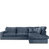 ECKSOFA RECHTS IMPERA Modern 4/5 Sitzer, Dunkelblau - Blau, Textil (314/224cm) - KONSIMO®