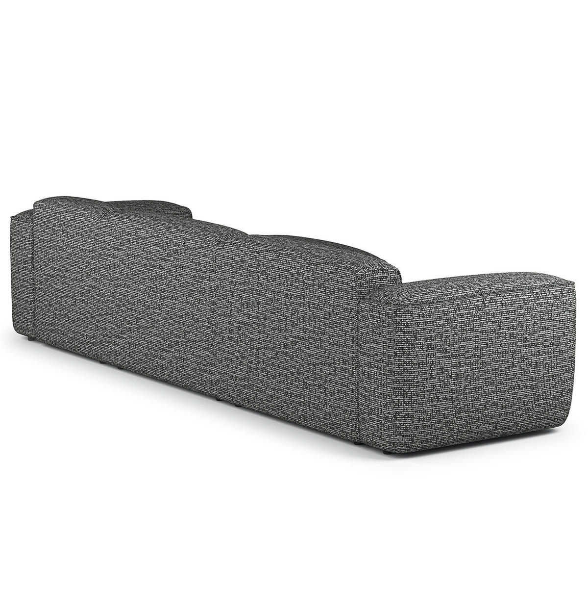 3-SITZER ECKSOFA mit Longchair - Schwarz/Grau, Kunststoff/Textil (317/173cm) - home24