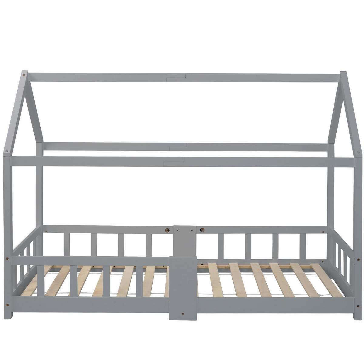 KINDERBETT Grau 207/97/140,5 cm - Grau, Holzwerkstoff/Metall (97/140.5/207cm) - Urban Meuble